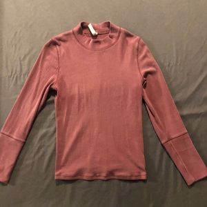 Free people ribbed mock neck